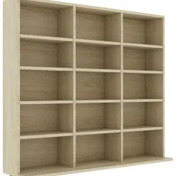 Cd-hylly sonoma-tammi 102x16x89,5 cm lastulevy*FinePRICE Sale