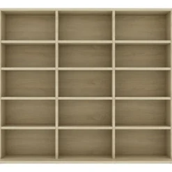 Cd-hylly sonoma-tammi 102x16x89,5 cm lastulevy*FinePRICE Sale