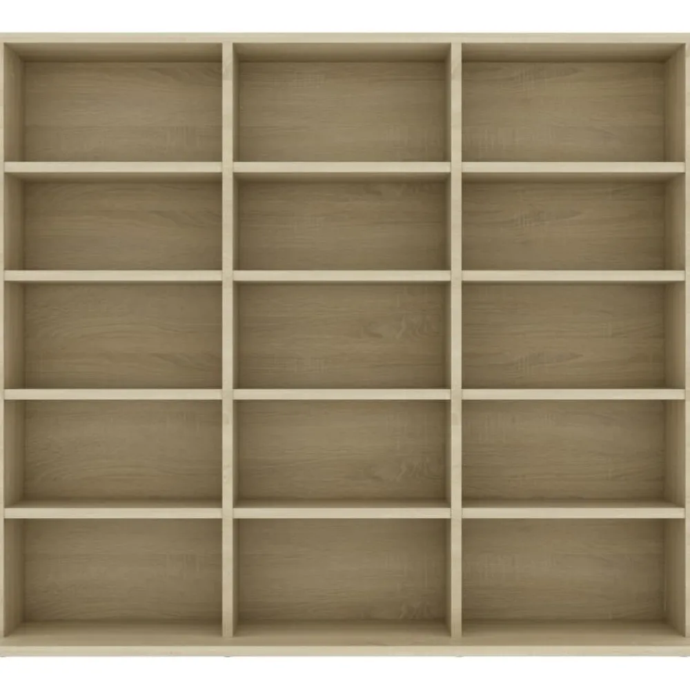 Cd-hylly sonoma-tammi 102x16x89,5 cm lastulevy*FinePRICE Sale