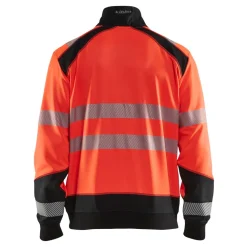 Collegepaita 3558 Highvis vetoketjulla huomiopunainen/musta*Blåkläder Best