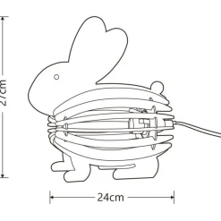 DIY-pöytävalaisin Rabbit 27cm E14 tee-se-itse puu*Heat Discount
