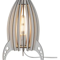 Outlet DIY-pöytävalaisin Rocket tee-se-itse 30cm E14 puu valkoinen Lasten Valaisimet