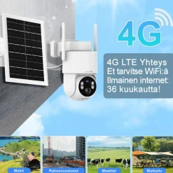 Clearance Dome-valvontakamera Nivian Tuya Smart, akulla ja aurinkokennolla, 4G (LTE) modeemilla + 3 vuoden ilmaisella, rajoittamattomalla internet yhteydellä Valvontakamerat|Hälytysjärjestelmät