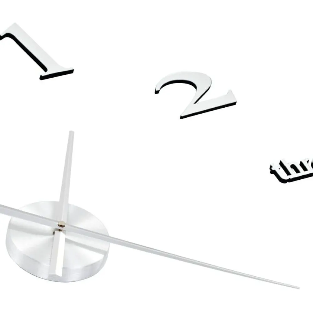 Clearance 3d-seinäkello moderni muotoilu 100cm xxl hopea Seinäkellot