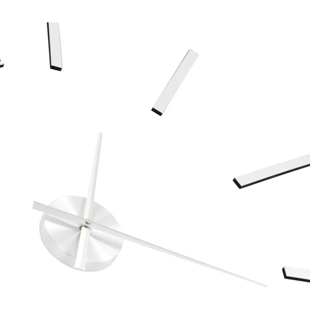 New 3d-seinäkello moderni muotoilu 100 cm xxl hopea Seinäkellot
