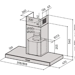 Online Dual Modular Liesikupu dCH-65 60cm/90cm Liesituulettimet|Liesituulettimet Huippuimuriohjauksella