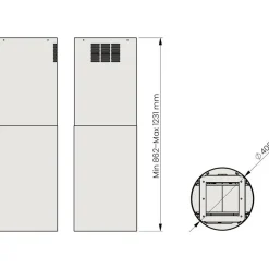 Dual Modular liesikupu dIH-m79 40cm eri värejä Saarekeliesituulettimet