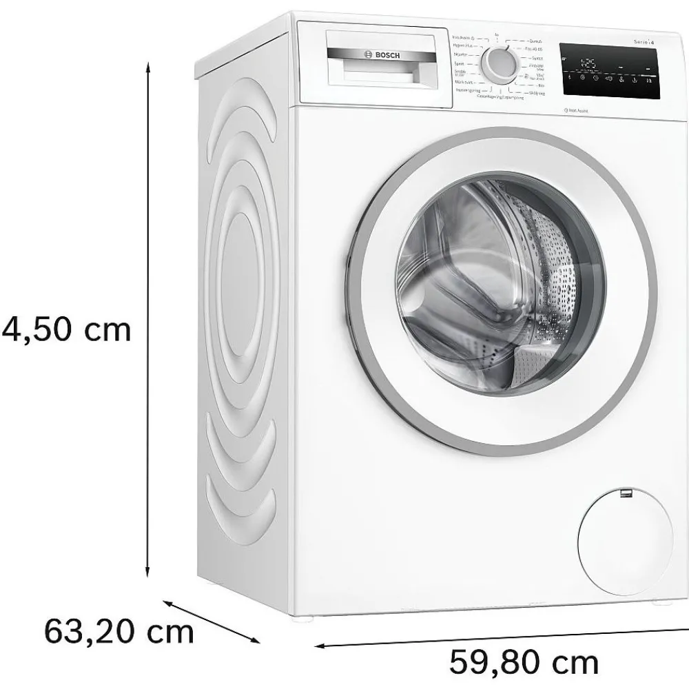 Edestä täytettävä pesukone WAN2829SSN, 9kg*Bosch Hot