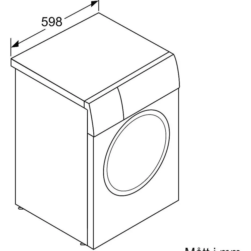 Edestä täytettävä pesukone WAN2829SSN, 9kg*Bosch Hot