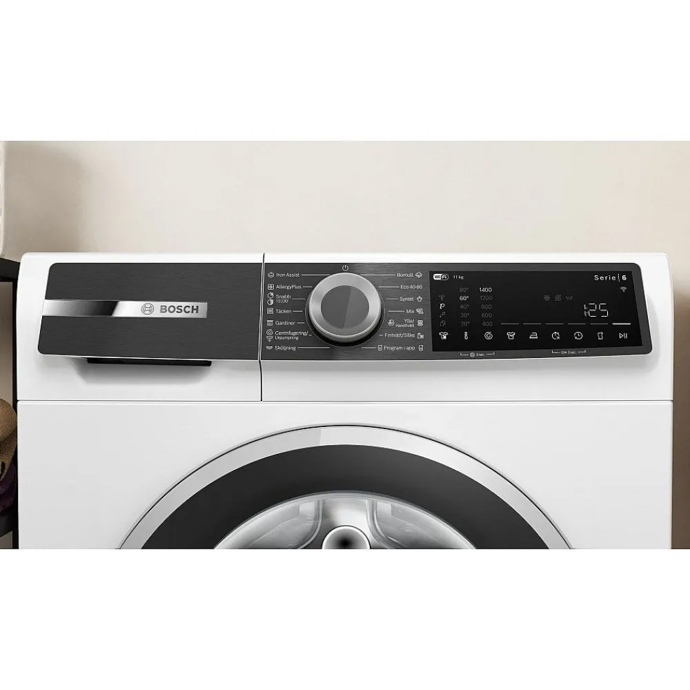 Clearance Edestä täytettävä pesukone WGK264ZLSN Serie 6, valkoinen, 11kg Pyykinpesu Ja Kuivaus