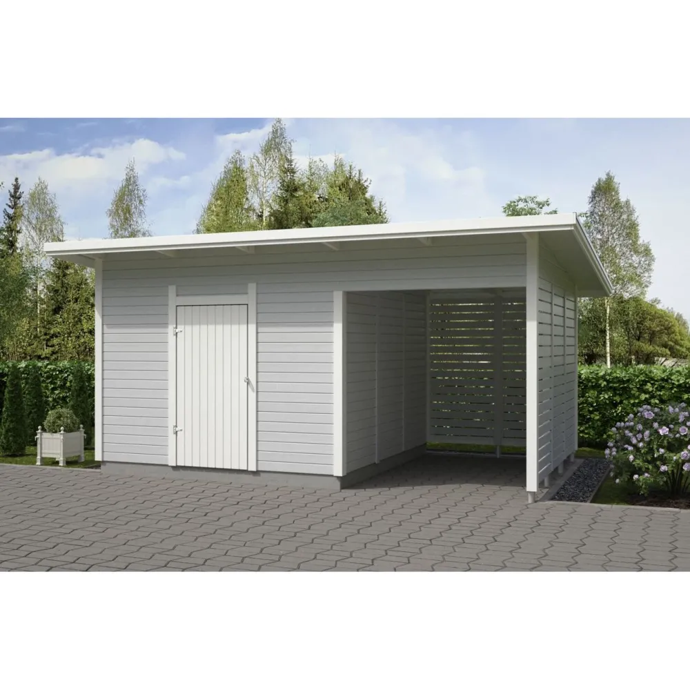 Outlet Elementtivarasto E9M 5040x3180 mm 16.02 m² puuvalmis Ulkovarastot