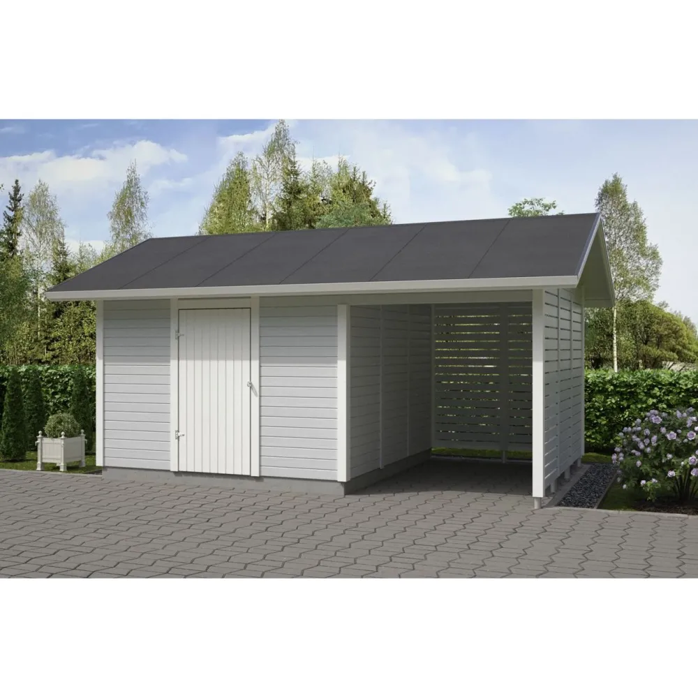 Outlet Elementtivarasto E9M 5040x3180 mm 16.02 m² puuvalmis Ulkovarastot