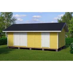 Best Elementtivarasto E18 7040x4240 mm 29.85 m² puuvalmis Ulkovarastot