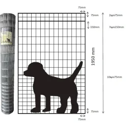 Eläinverkko/koiraverkko Zn 2x25m muuttuva silmäkoko*AB Polar Online