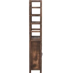 Esittelykaappi tummanruskea 46x24x140 cm täysi keisaripuu (38506)*FinePRICE New