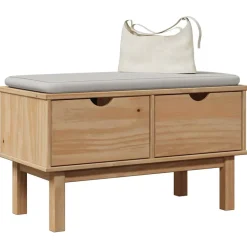 Eteisen penkki OTTA 80x40x45 cm täysi mänty (13462) Eteiskalusteet