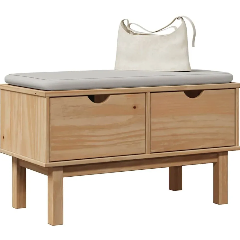 Eteisen penkki OTTA 80x40x45 cm täysi mänty (13462) Eteiskalusteet