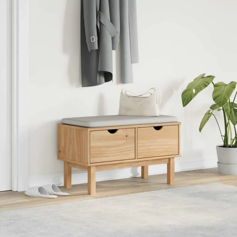 Eteisen penkki OTTA 80x40x45 cm täysi mänty (13462) Eteiskalusteet