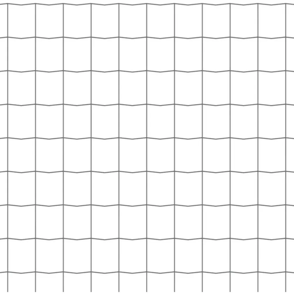Euro-aita, teräs, 10x1,5 m, harmaa, silmäkoko 77 x 64 mm*FinePRICE Outlet