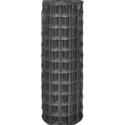 Euro-aita, teräs, 10x1,5 m, harmaa, silmäkoko 77 x 64 mm*FinePRICE Outlet