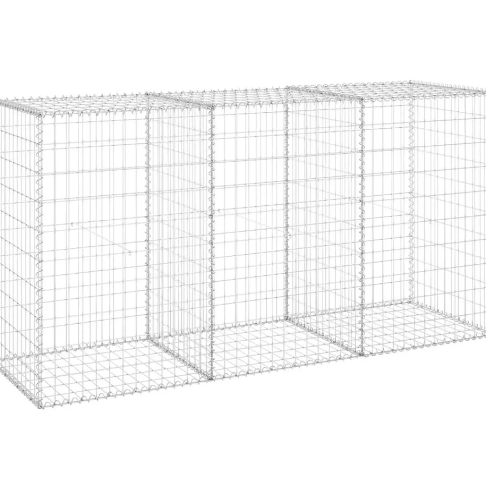 Hot Gabion-kivikori kansilla galvanoitu teräs 200x60x100 cm Muurikivet