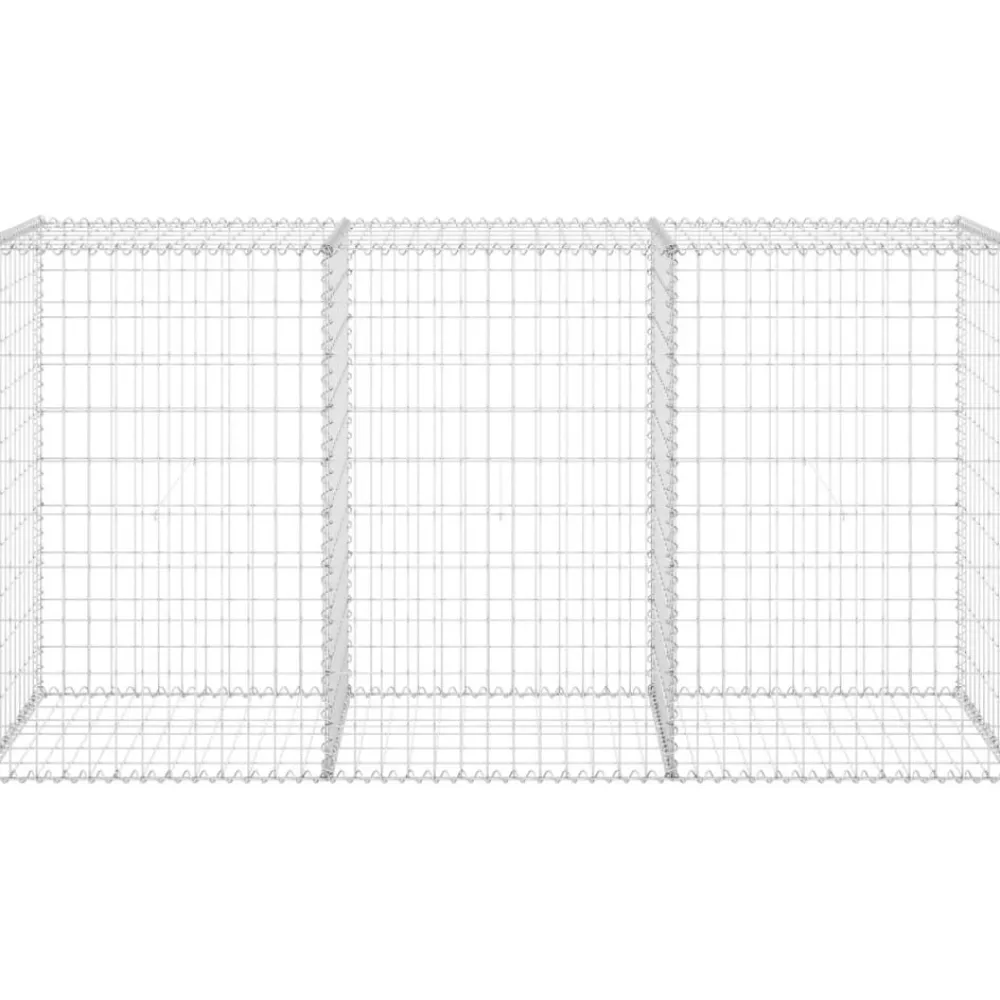 Hot Gabion-kivikori kansilla galvanoitu teräs 200x60x100 cm Muurikivet