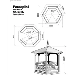 Best Grillikatos Poutapilvi 6-kulmainen (6m²) Grillikatokset