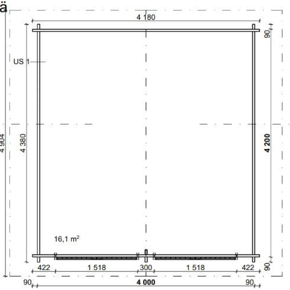 Grillikatos G-L, 16m², harjakatto*LP Garden Clearance