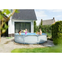 Outlet Harmaa uima-allas , ø360 x 76 cm, suodatinpumpulla Uima-Altaat