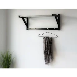 Hattuhylly ja naulakko Padova, 78x32 cm, musta*House Nordic Hot