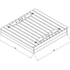 Outlet Hiekkalaatikko taitettavalla kannella ja penkillä M051-1, 118x122x20cm Leikkivälineet