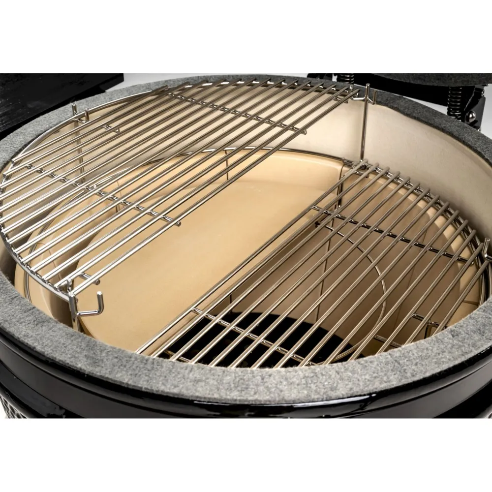Hot Hiiligrilli Hoovi Kamado Large, grillaustelineella, musta Kamado Grillit|Hiiligrillit