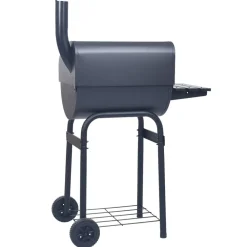 Hiiligrilli savustin alahyllyllä musta Kamado Grillit|Hiiligrillit
