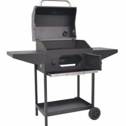 Hiilisavustin/-grilli + alahylly musta*FinePRICE Sale