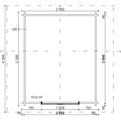 Hirsilato R Kymppi, 10m², rakomallinen*LP Garden Clearance