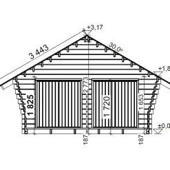 Hot Hirsilato R Tuplakymppi, 20m², rakomallinen Ulkovarastot|Rakoliiterit