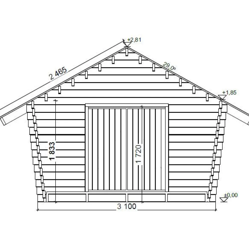 Hirsilato U Kymppi, 10m², vinoseinäinen*LP Garden Sale