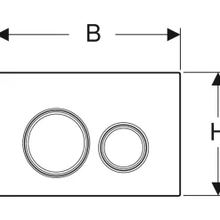 Huuhtelupainike Sigma21, 2-H, kromi, eri värejä Seinä-Wc