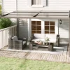 Huvimaja katolla 4x3x2,5 m alumiini ja teräs antrasiitti Paviljongit|Paviljongit