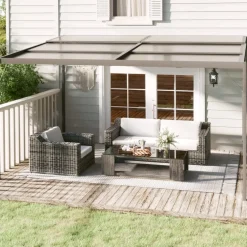 Huvimaja katolla 4x3x2,5 m alumiini ja teräs antrasiitti Paviljongit|Paviljongit