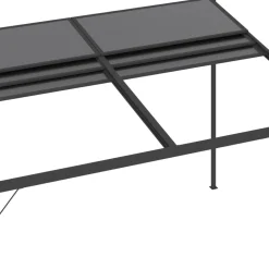 Huvimaja katolla 4x3x2,5 m alumiini ja teräs antrasiitti Paviljongit|Paviljongit