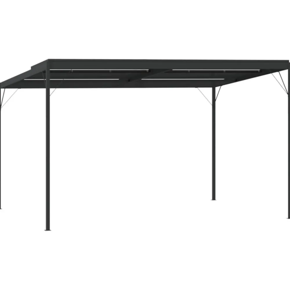 Huvimaja katolla 4x3x2,5 m alumiini ja teräs antrasiitti Paviljongit|Paviljongit