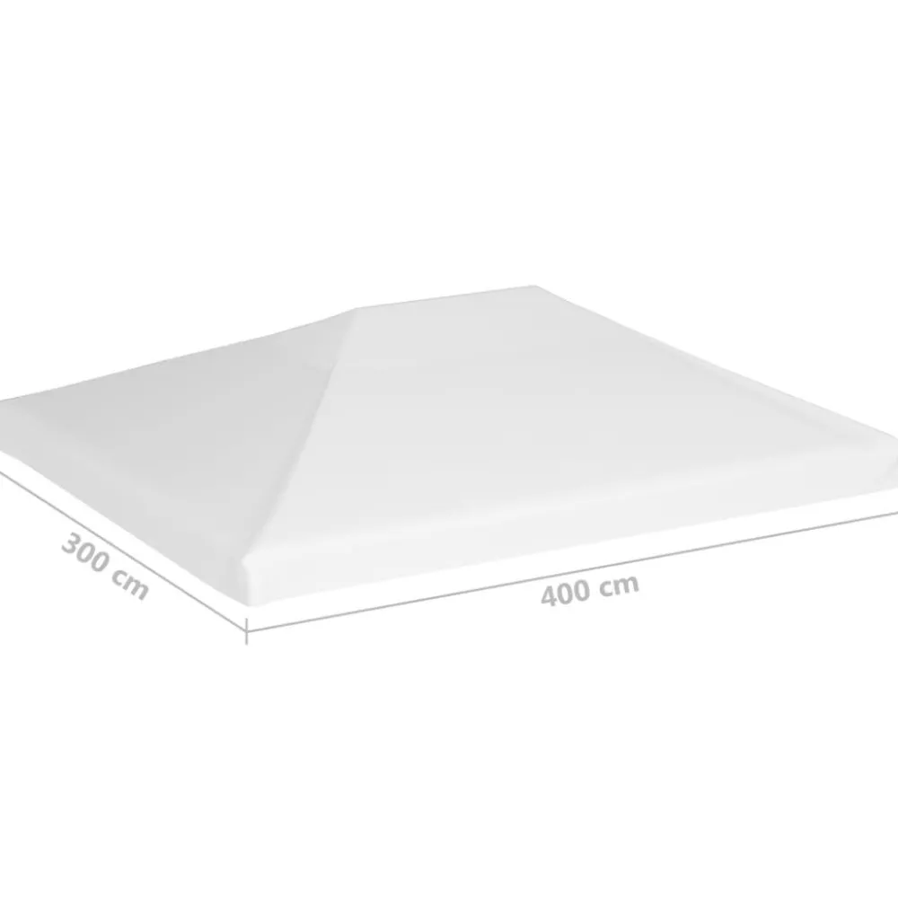 Huvimajan katto 270 g /m² 4x3 m valkoinen (12083)*FinePRICE