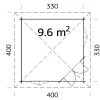 Huvimaja Melanie 9,6 m²*Palmako Outlet