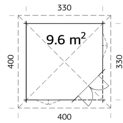 Huvimaja Melanie 9,6 m²*Palmako Outlet