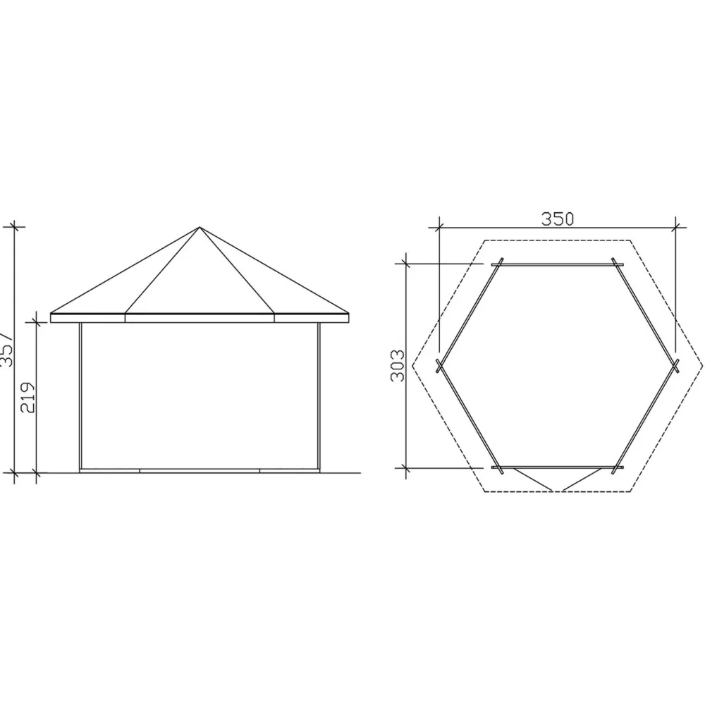 Huvimaja Madeira 2 8m²*Skan Holz Clearance