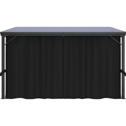 Huvimaja verhoilla 405x294x244 cm antrasiitti*FinePRICE Discount