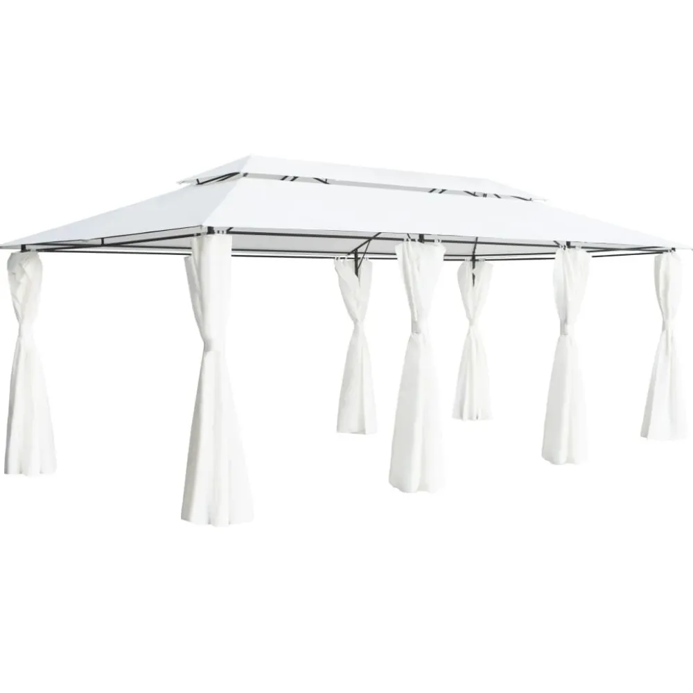 Sale Huvimaja verhoilla 600x298x270 cm 180 g/m² valkoinen Paviljongit|Paviljongit