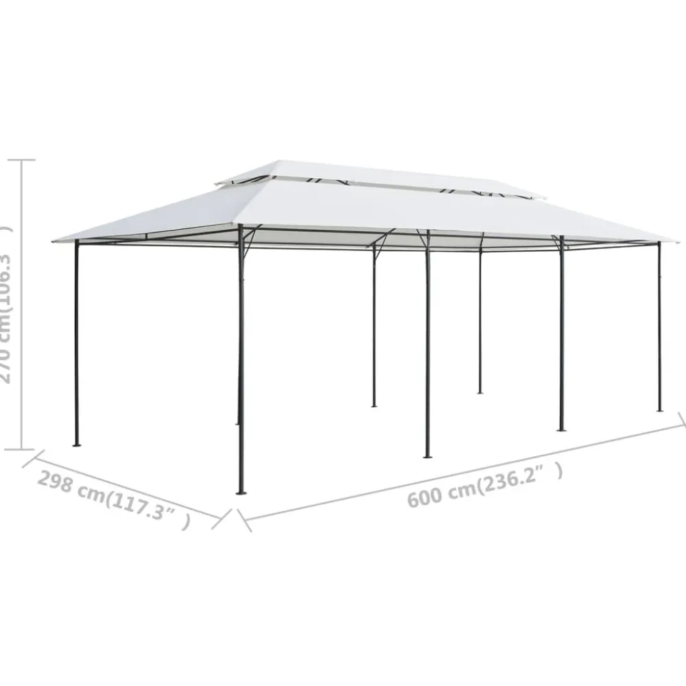 Sale Huvimaja verhoilla 600x298x270 cm 180 g/m² valkoinen Paviljongit|Paviljongit
