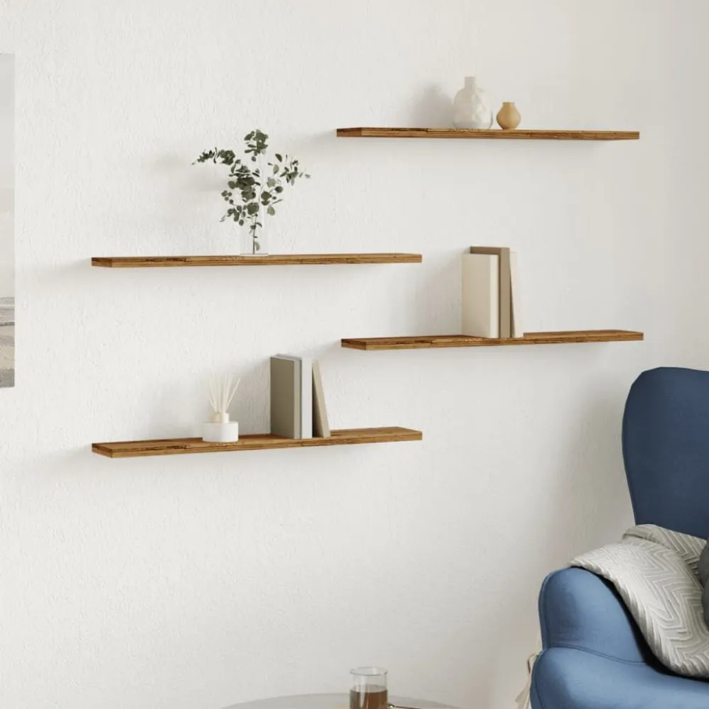 Hyllytasot 4 kpl, lastulevy, eri värejä ja kokoja (16495)*FinePRICE Outlet
